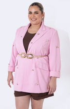 Saco rosa con brillos - SACO Boutiquemirel 