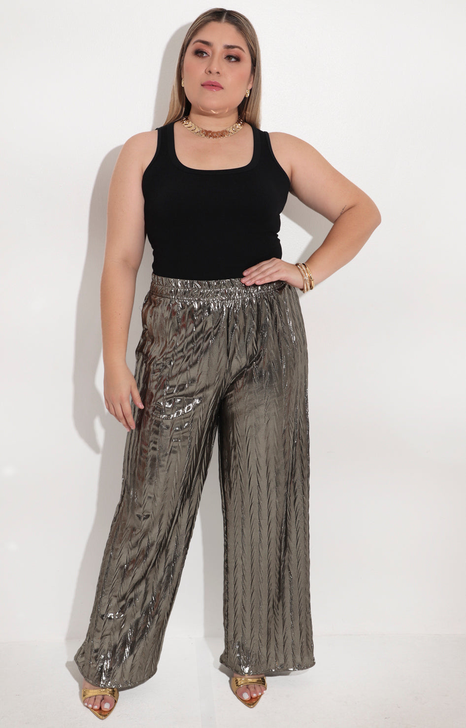 Pantalon dorado - PANTALON Boutiquemirel 