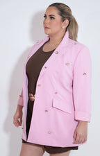 Saco rosa con brillos - SACO Boutiquemirel 