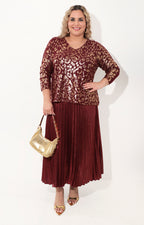 Blusa vino estampada - BLUSA Boutiquemirel 