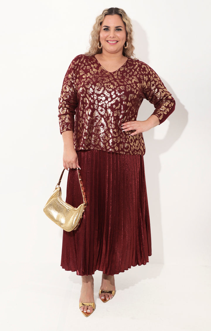 Blusa vino estampada - BLUSA Boutiquemirel 