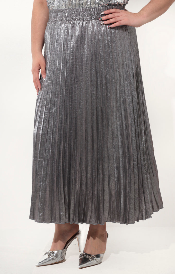 Falda plisada plata - FALDA Boutiquemirel 