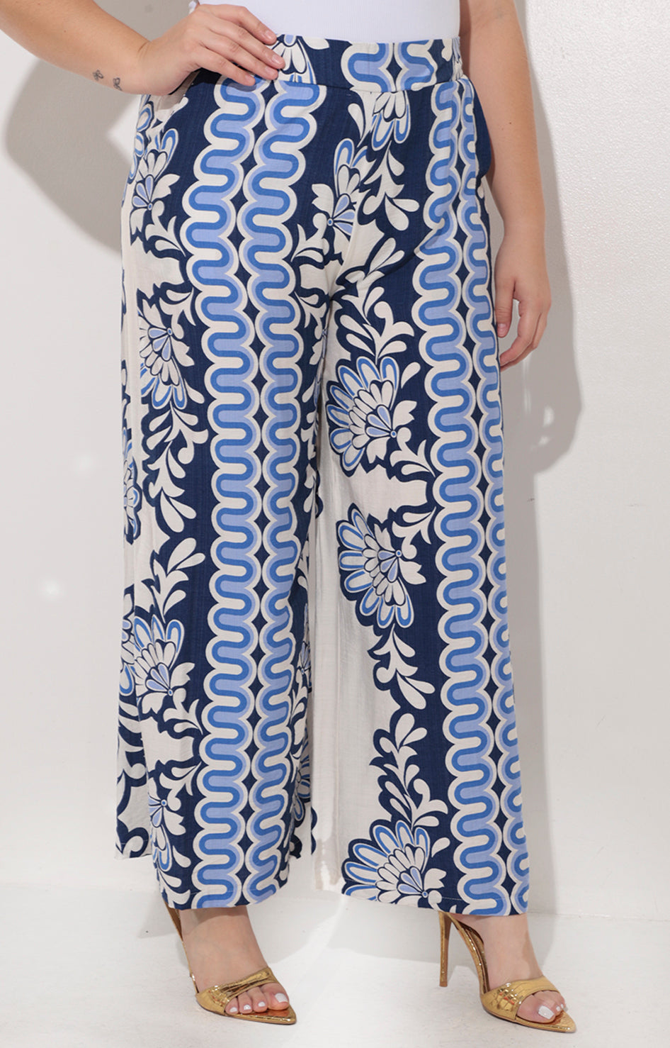 Pantalon azul estampado - PANTALON Boutiquemirel 