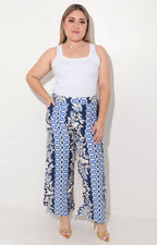 Pantalon azul estampado - PANTALON Boutiquemirel 
