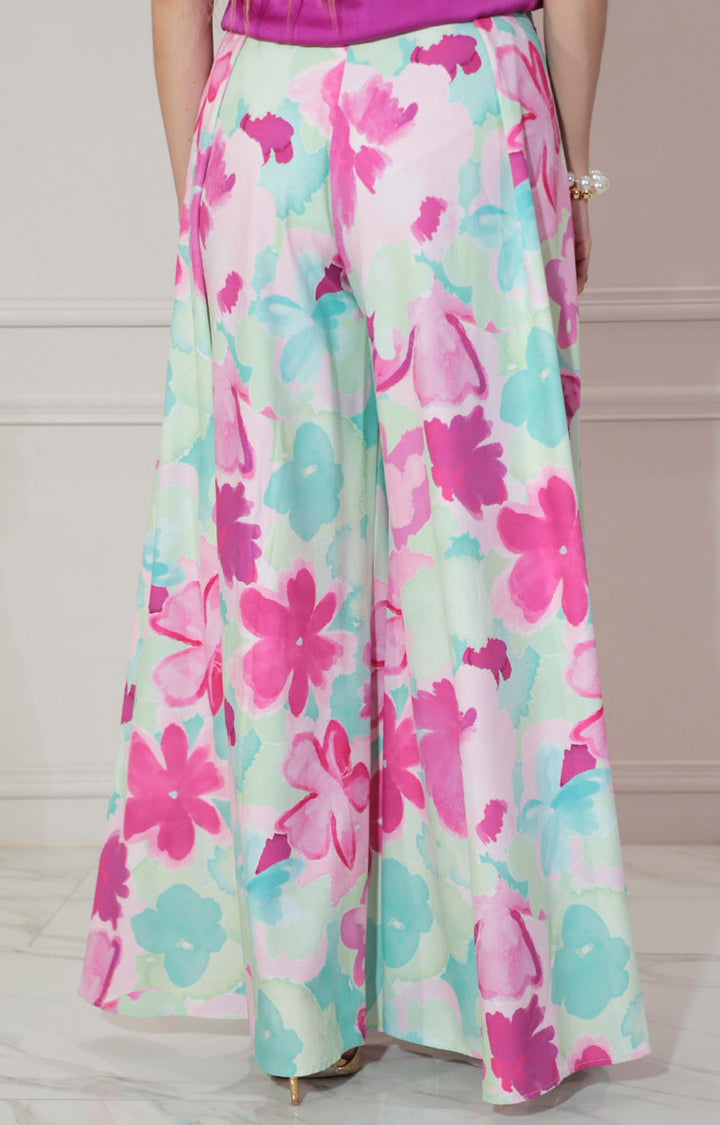 Pantalón amplio estampado multicolor - PANTALON Boutiquemirel 