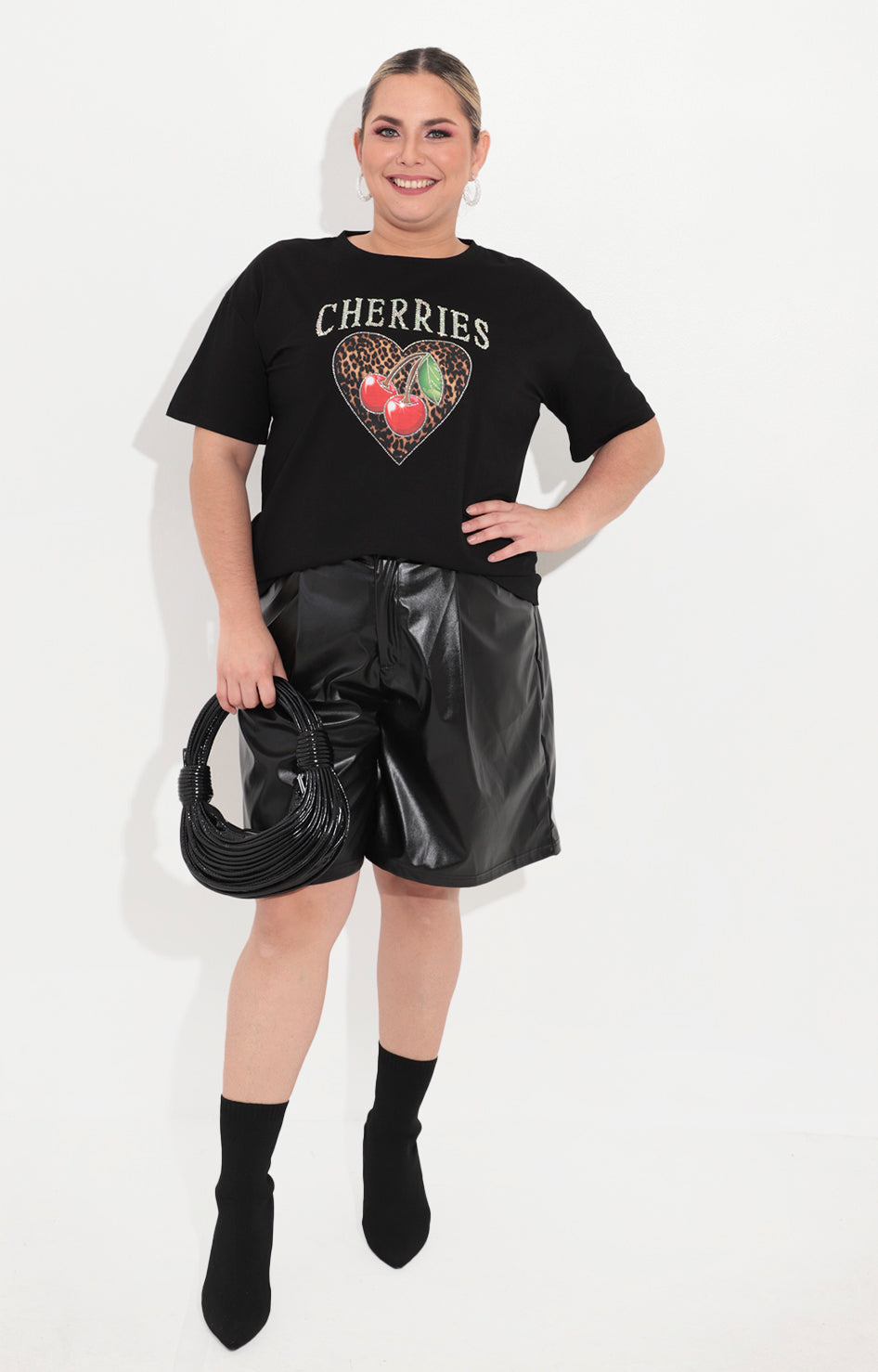 Short negro de vinipiel - SHORT Boutiquemirel 