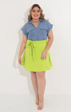 Falda short verde limón - SHORT Boutiquemirel 