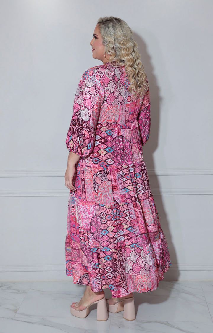 Vestido rosa paisley - VESTIDO XL Boutiquemirel 
