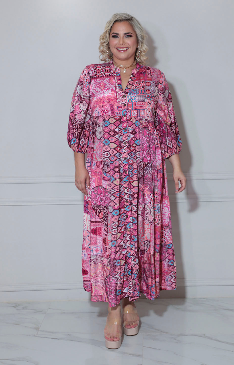 Vestido rosa paisley - VESTIDO XL Boutiquemirel 