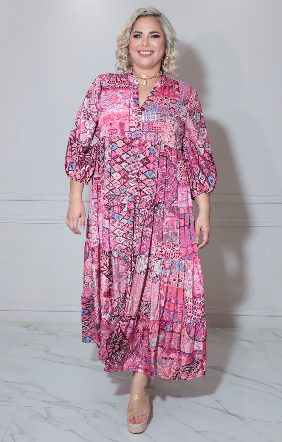 Vestido rosa paisley - VESTIDO XL Boutiquemirel 