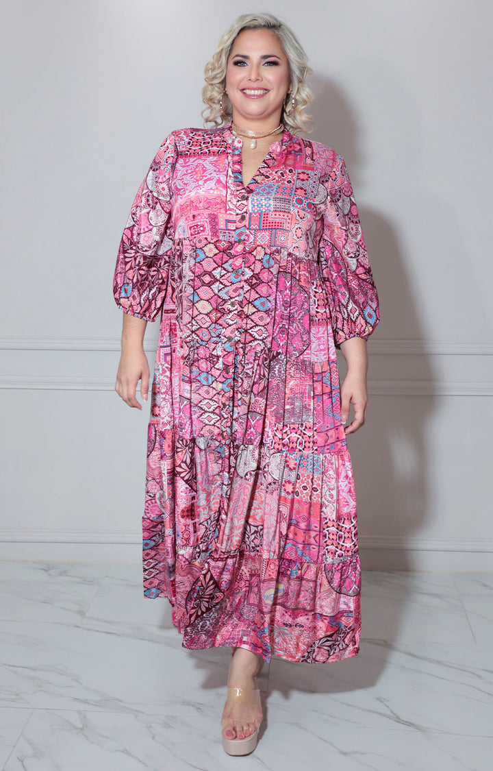 Vestido rosa paisley - VESTIDO XL Boutiquemirel 