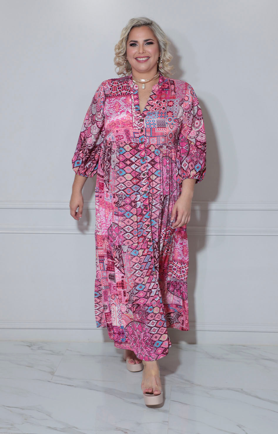 Vestido rosa paisley - VESTIDO XL Boutiquemirel 