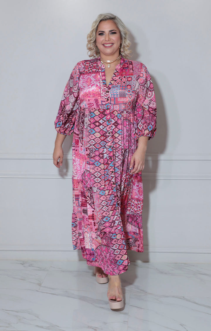 Vestido rosa paisley - VESTIDO XL Boutiquemirel 