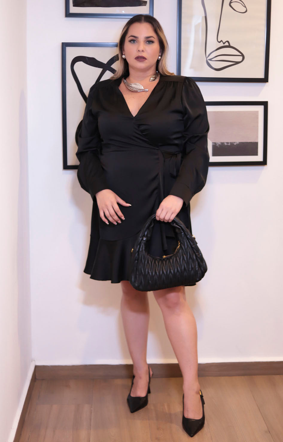 Vestido envolvente negro - VESTIDO XL Boutiquemirel 