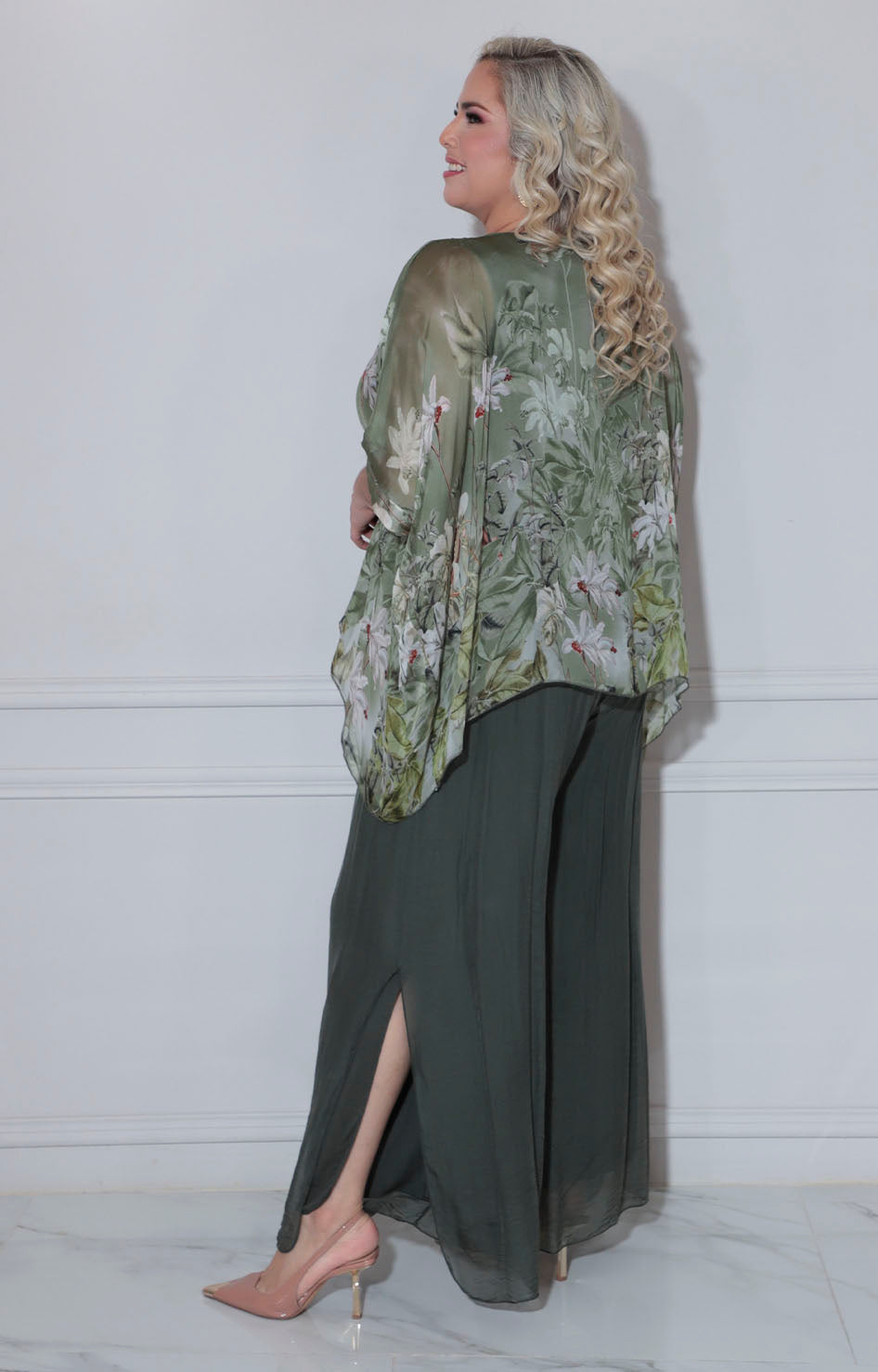 Conjunto verde con flores - CONJUNTO Boutiquemirel 