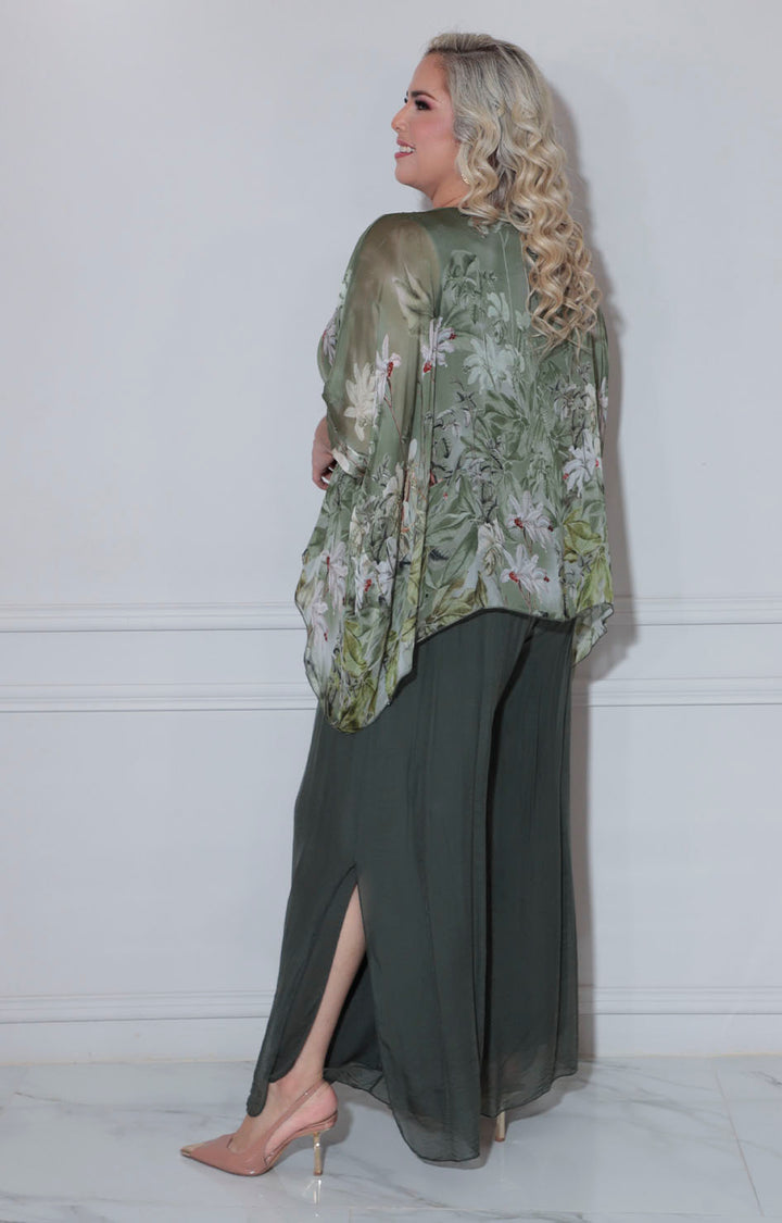 Conjunto verde con flores - CONJUNTO Boutiquemirel 