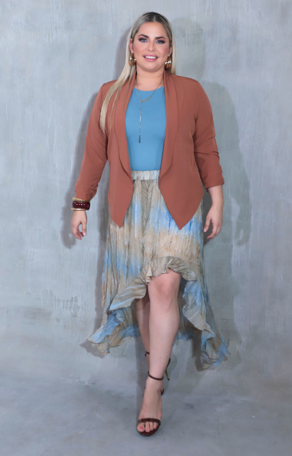 Falda beige tie-dye - FALDA XL Boutiquemirel 