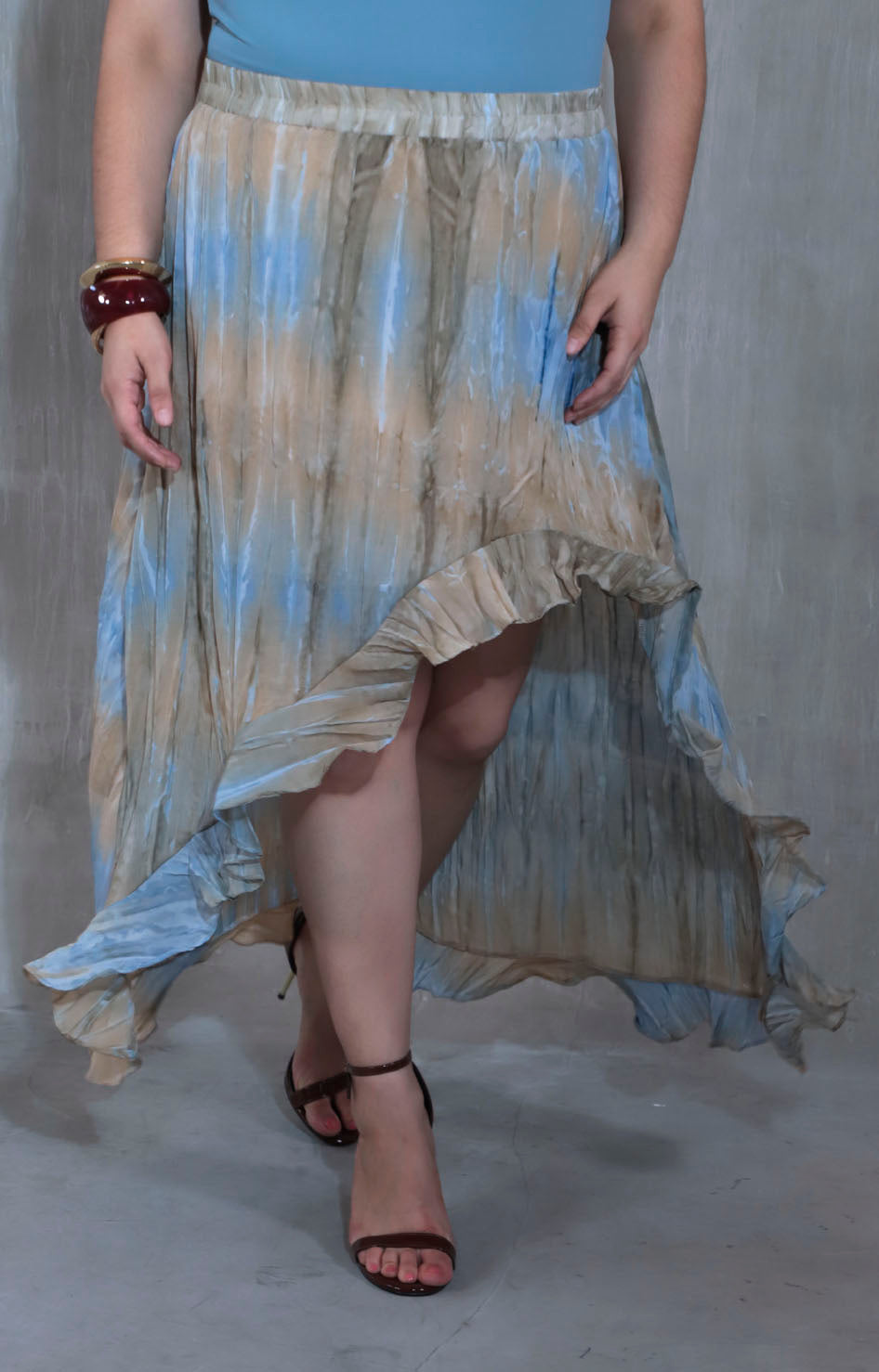 Falda beige tie-dye - FALDA XL Boutiquemirel 