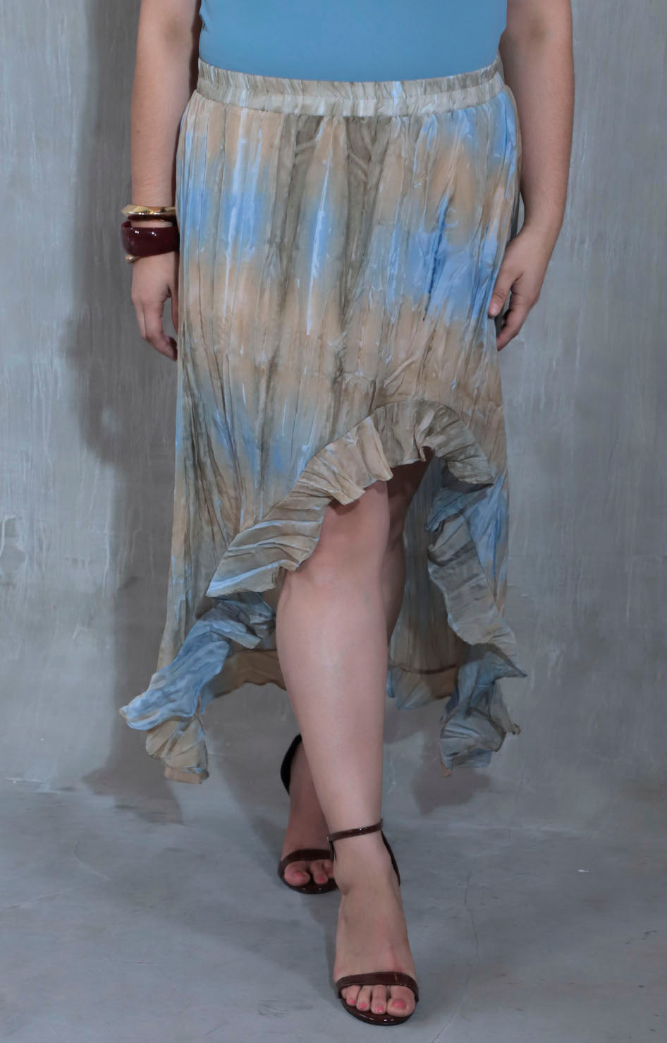 Falda beige tie-dye - FALDA XL Boutiquemirel 