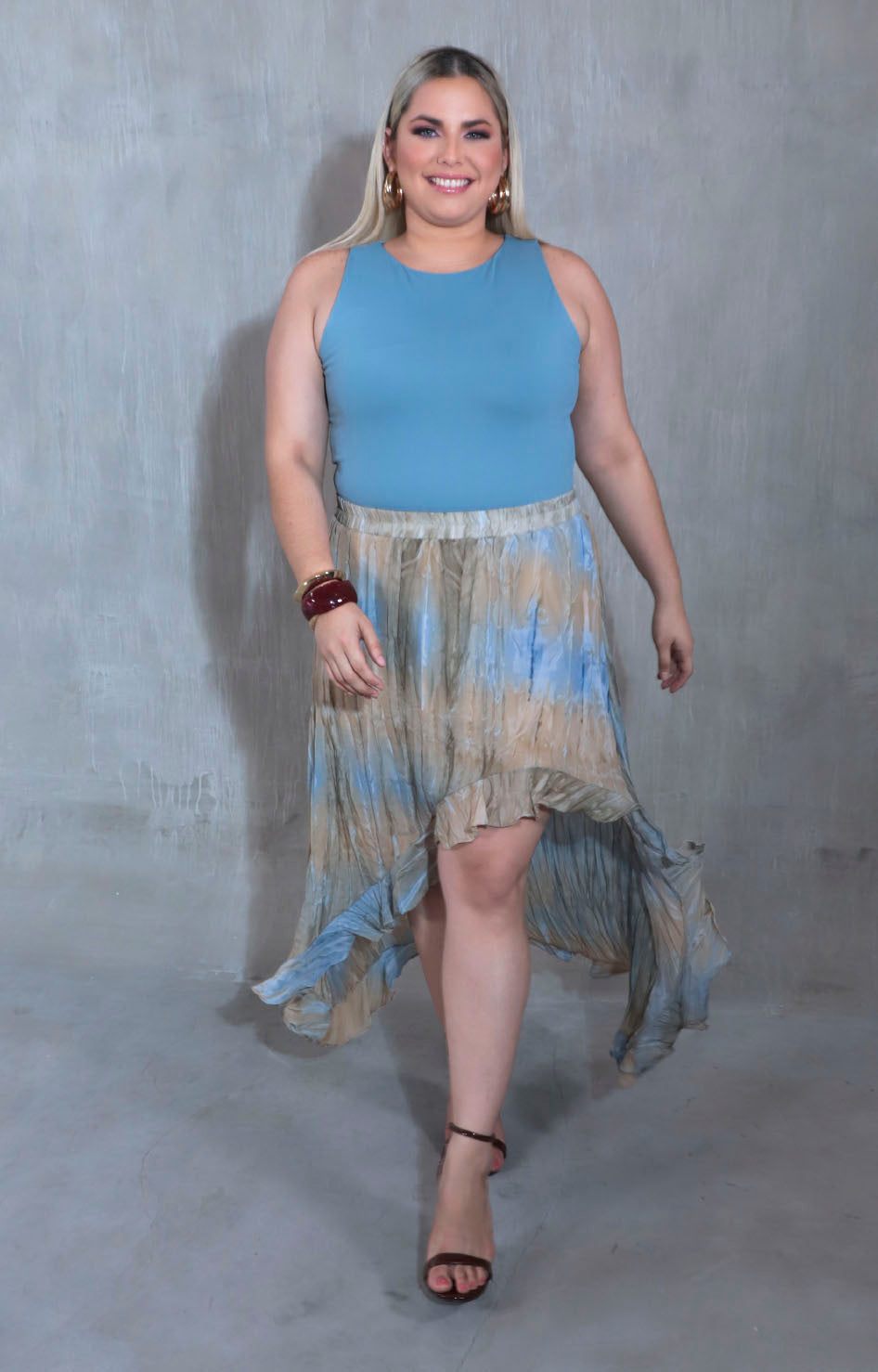 Falda beige tie-dye - FALDA XL Boutiquemirel 