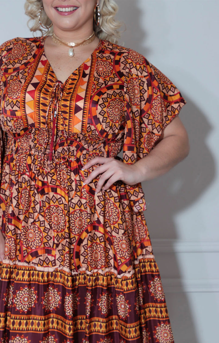 Vestido chedrón con flores - VESTIDO XL Boutiquemirel 