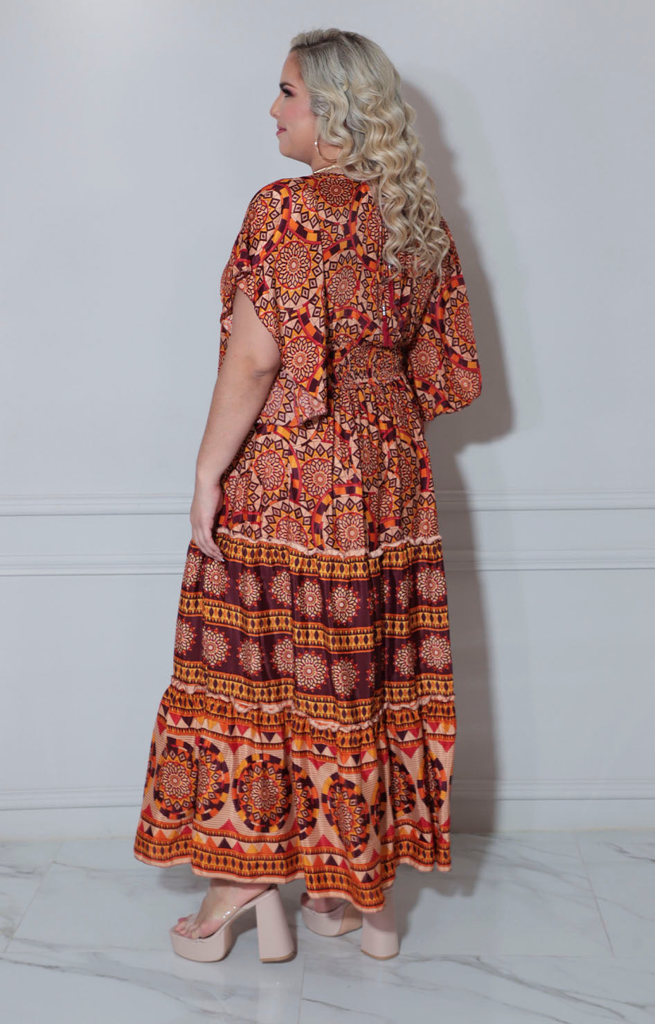 Vestido chedrón con flores - VESTIDO XL Boutiquemirel 