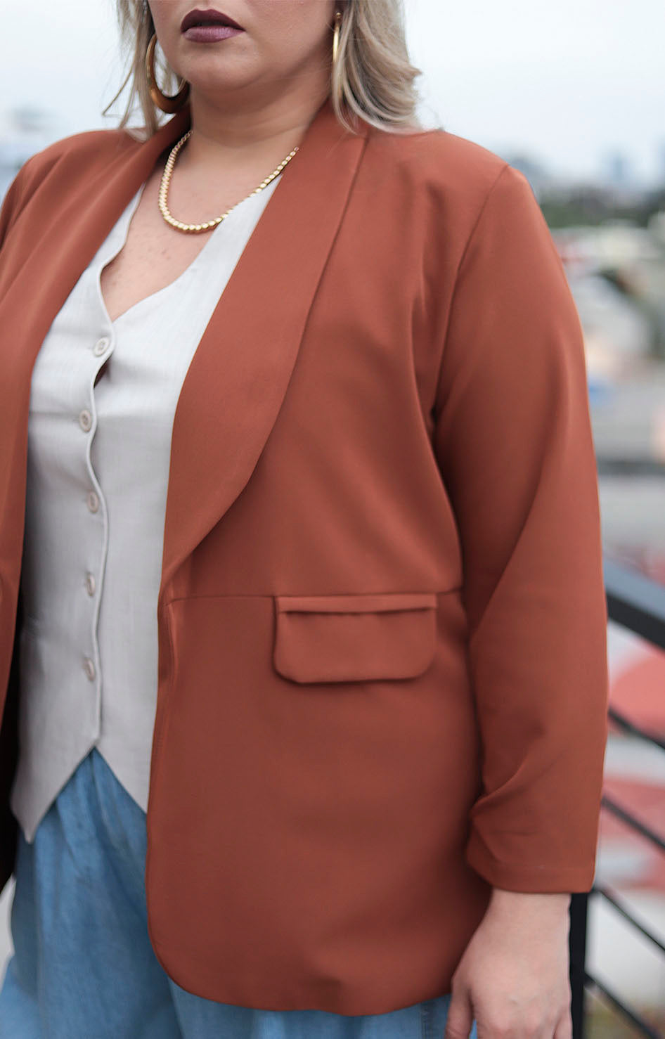 Blazer café - SACO XL Boutiquemirel 