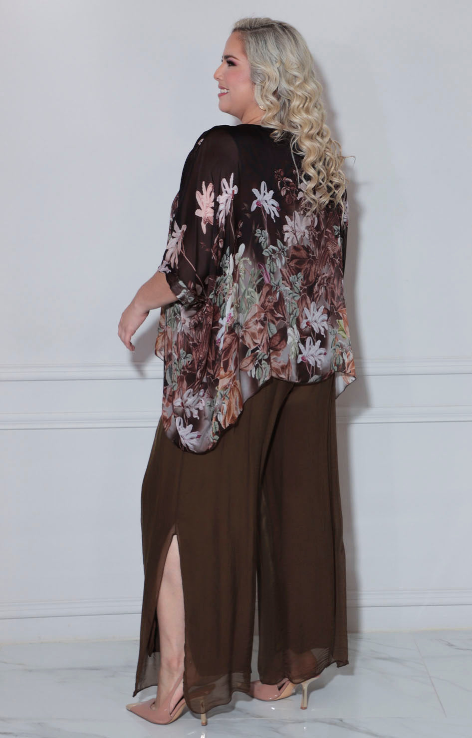 Conjunto café con flores - CONJUNTO Boutiquemirel 