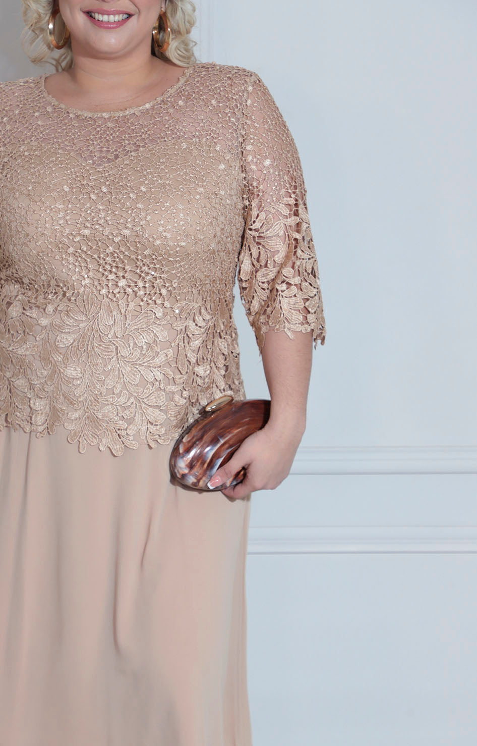 Vestido beige de gala - VESTIDO XL Boutiquemirel 