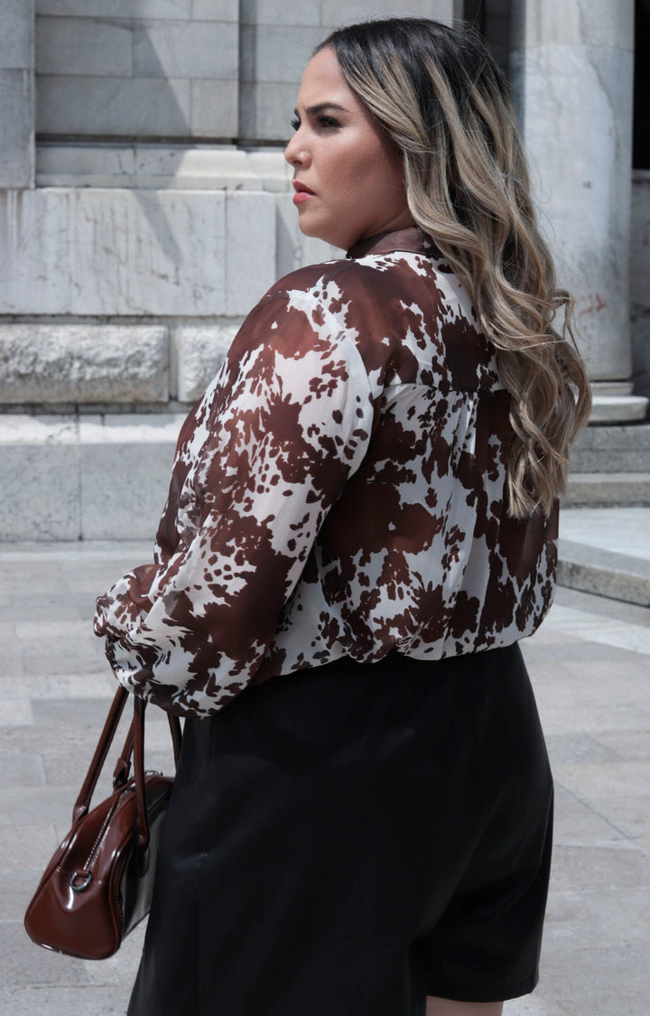 Camisera cow café - BLUSA XL Boutiquemirel 