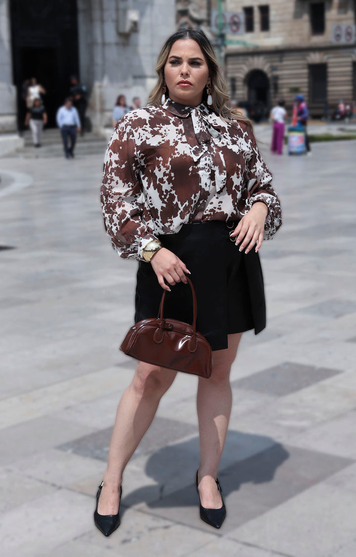 Camisera cow café - BLUSA XL Boutiquemirel 