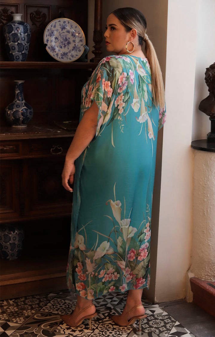 Vestido menta con flores - VESTIDO Boutiquemirel 