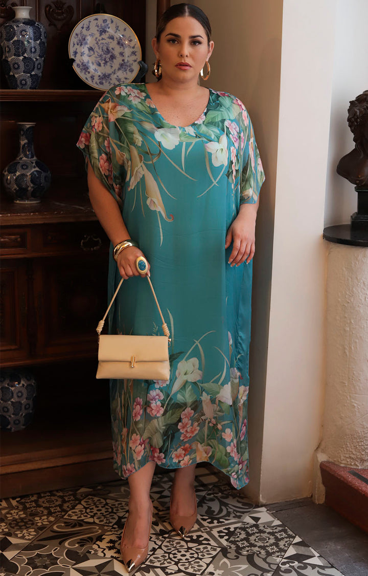 Vestido menta con flores - VESTIDO Boutiquemirel 