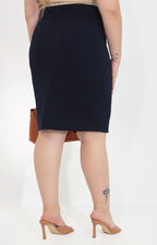 Falda azul con cinturon - FALDA Boutiquemirel 