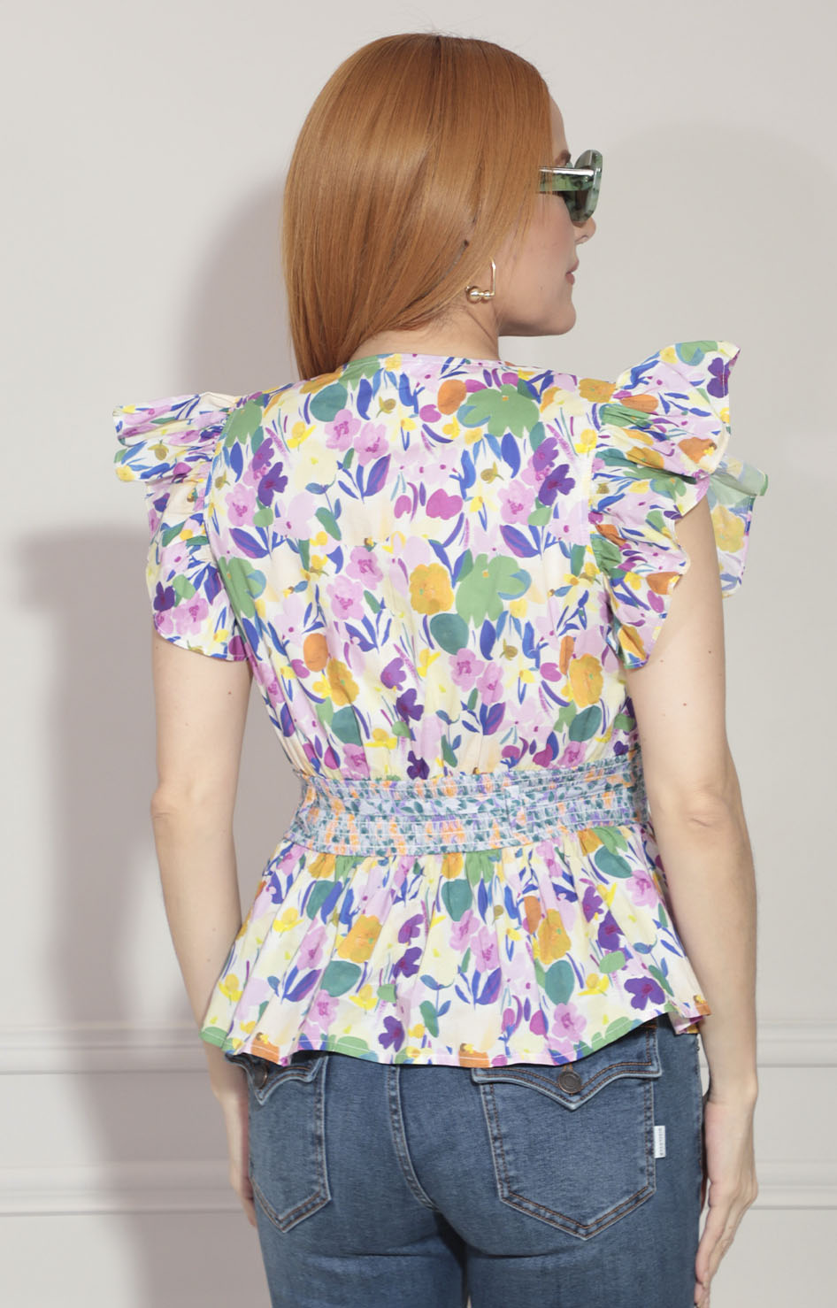 Blusa rosa estampada - BLUSA Boutiquemirel 