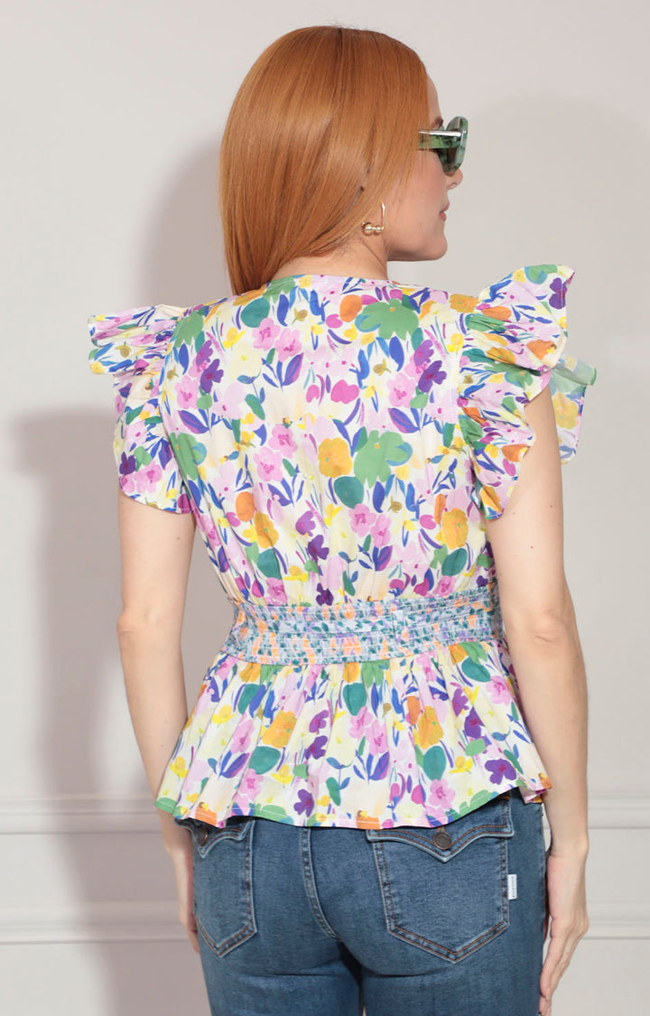 Blusa rosa estampada - BLUSA Boutiquemirel 