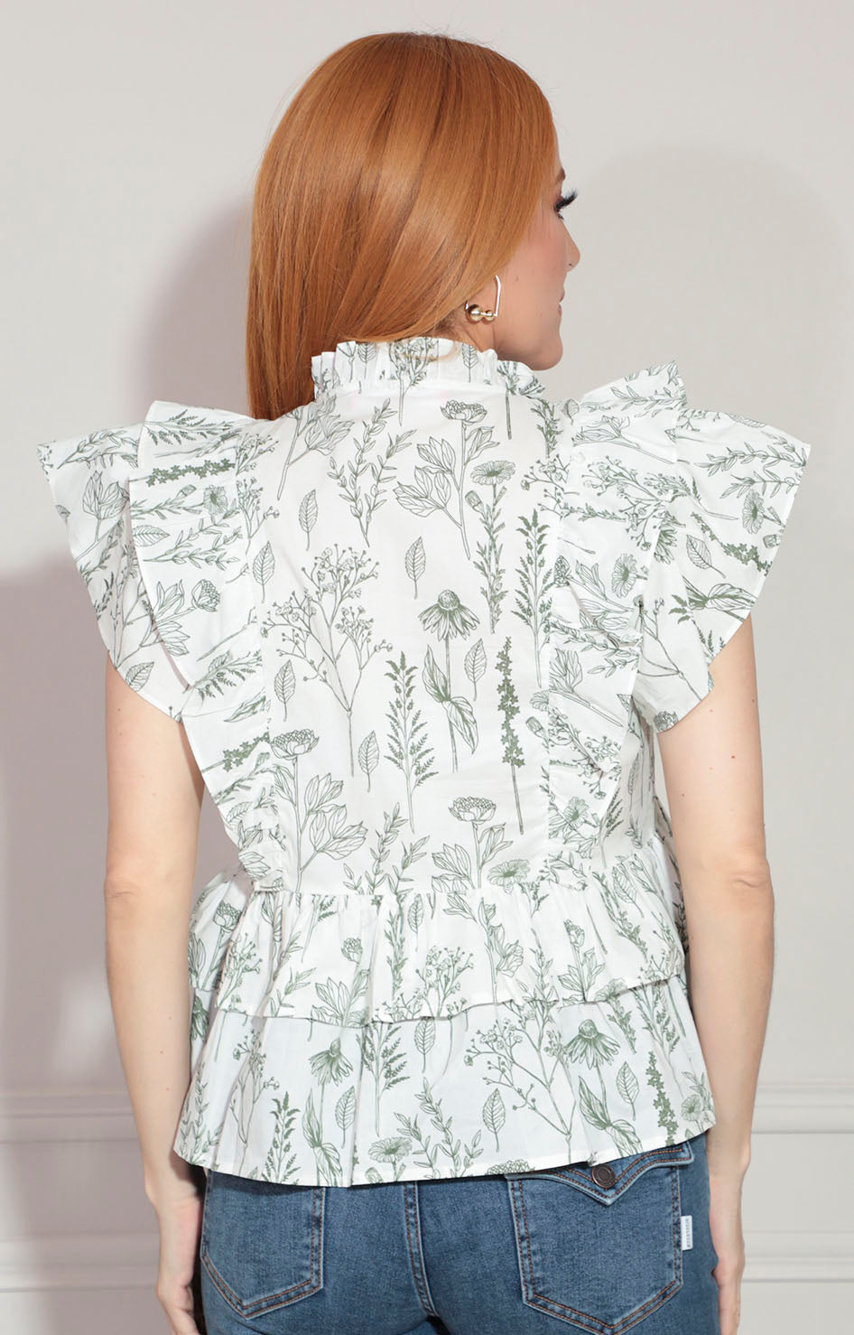 Blusa con hojas verdes - BLUSA Boutiquemirel 