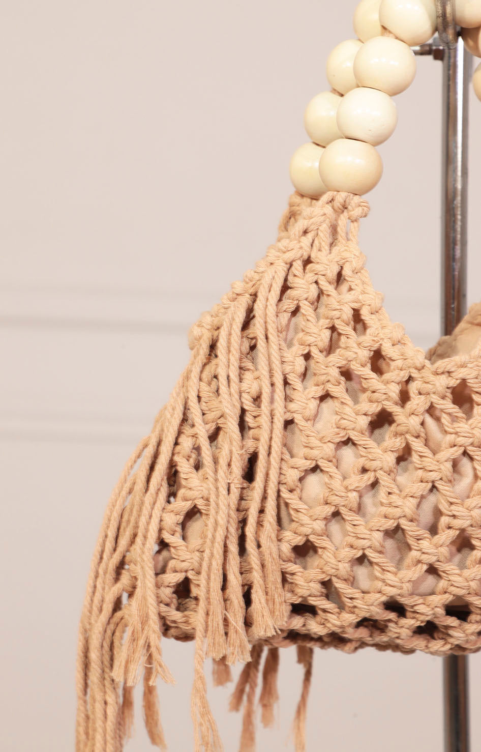 Bolsa Macramé con Asa de Madera - BOLSA Boutiquemirel 