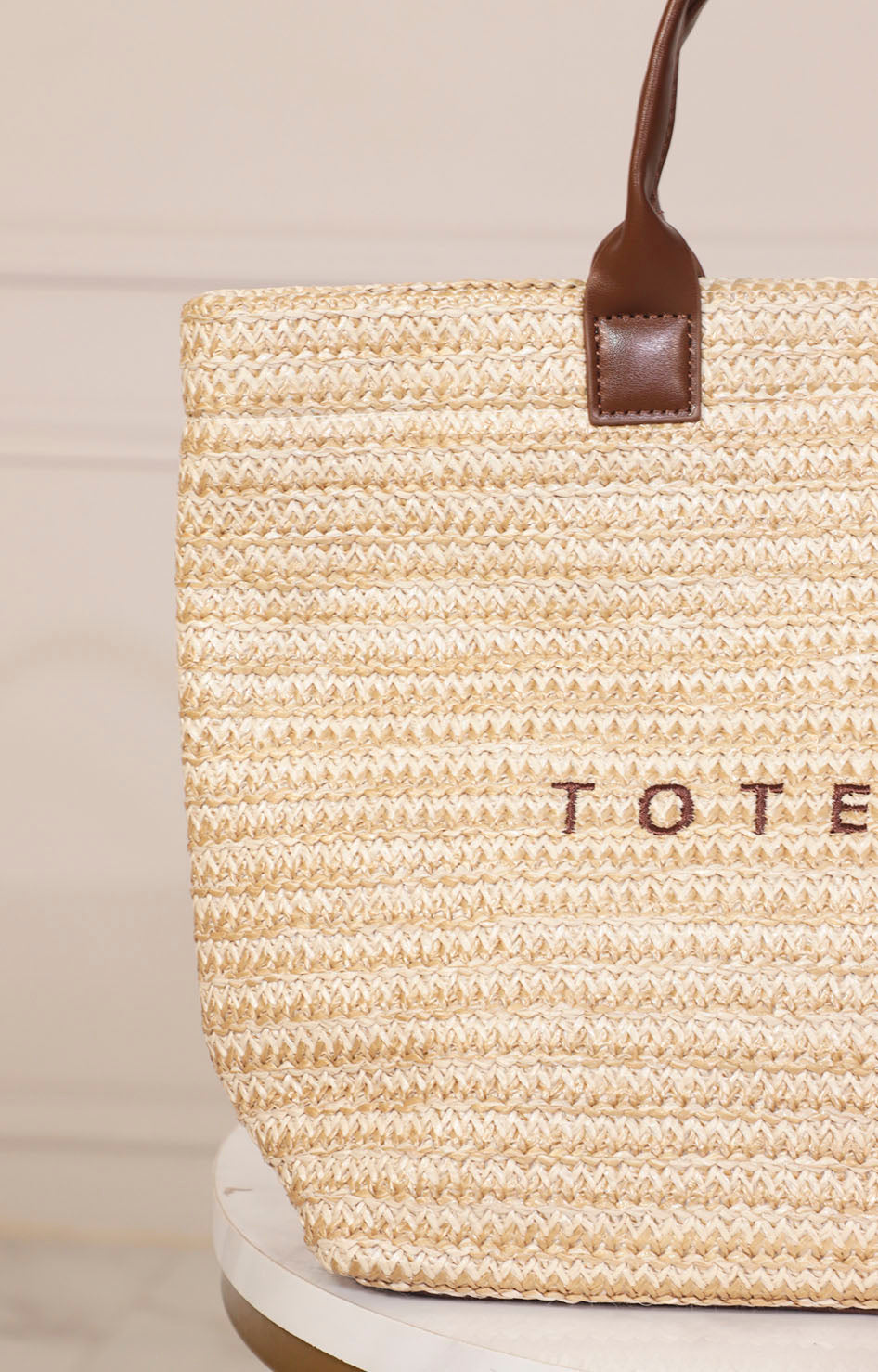 Bolsa Tote Tejida con Asa de Piel - BLUSA Boutiquemirel 
