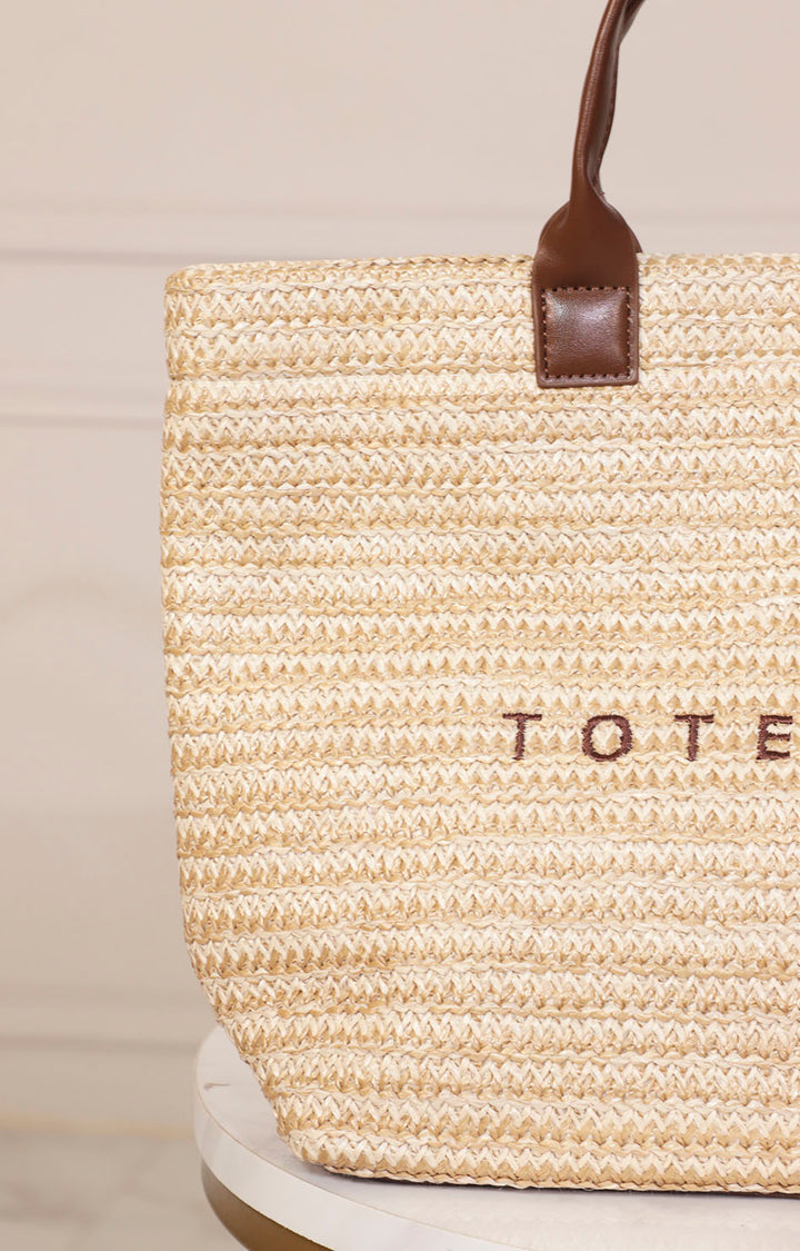 Bolsa Tote Tejida con Asa de Piel - BLUSA Boutiquemirel 