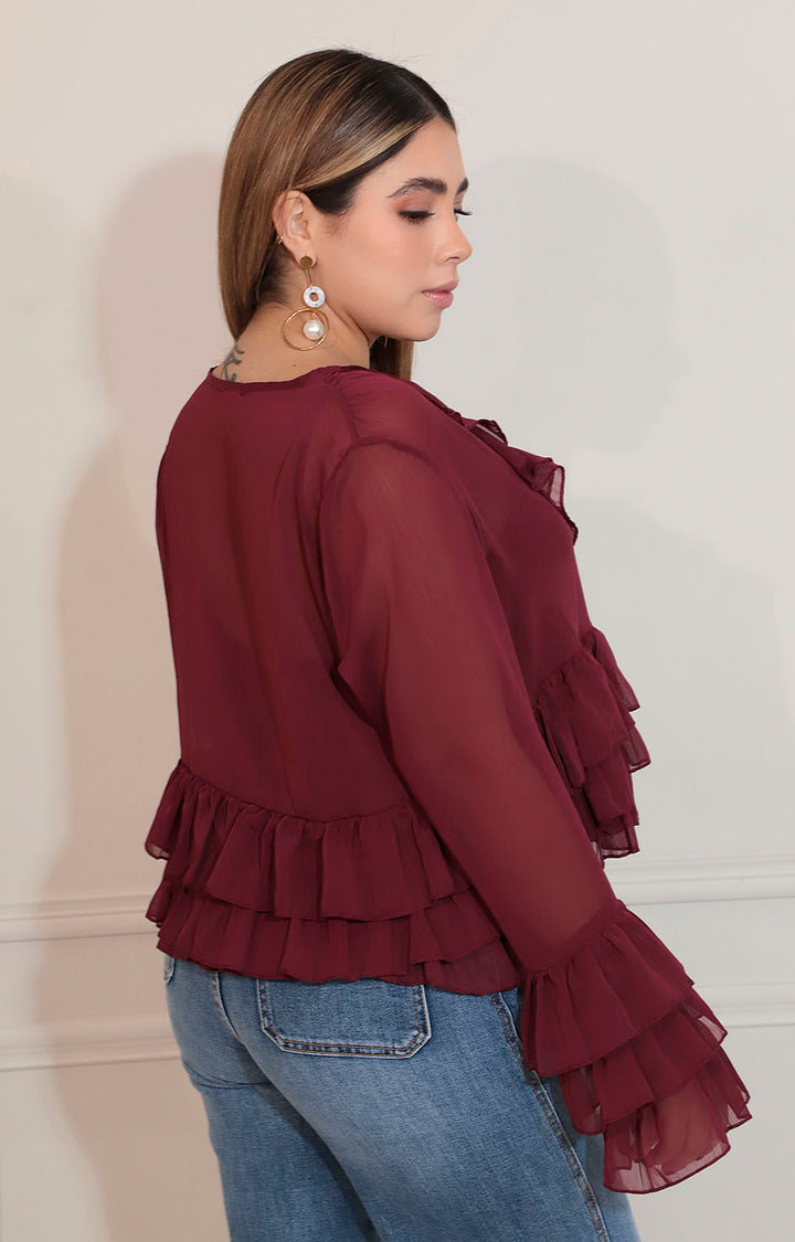 Blusa vino - BLUSA Boutiquemirel 