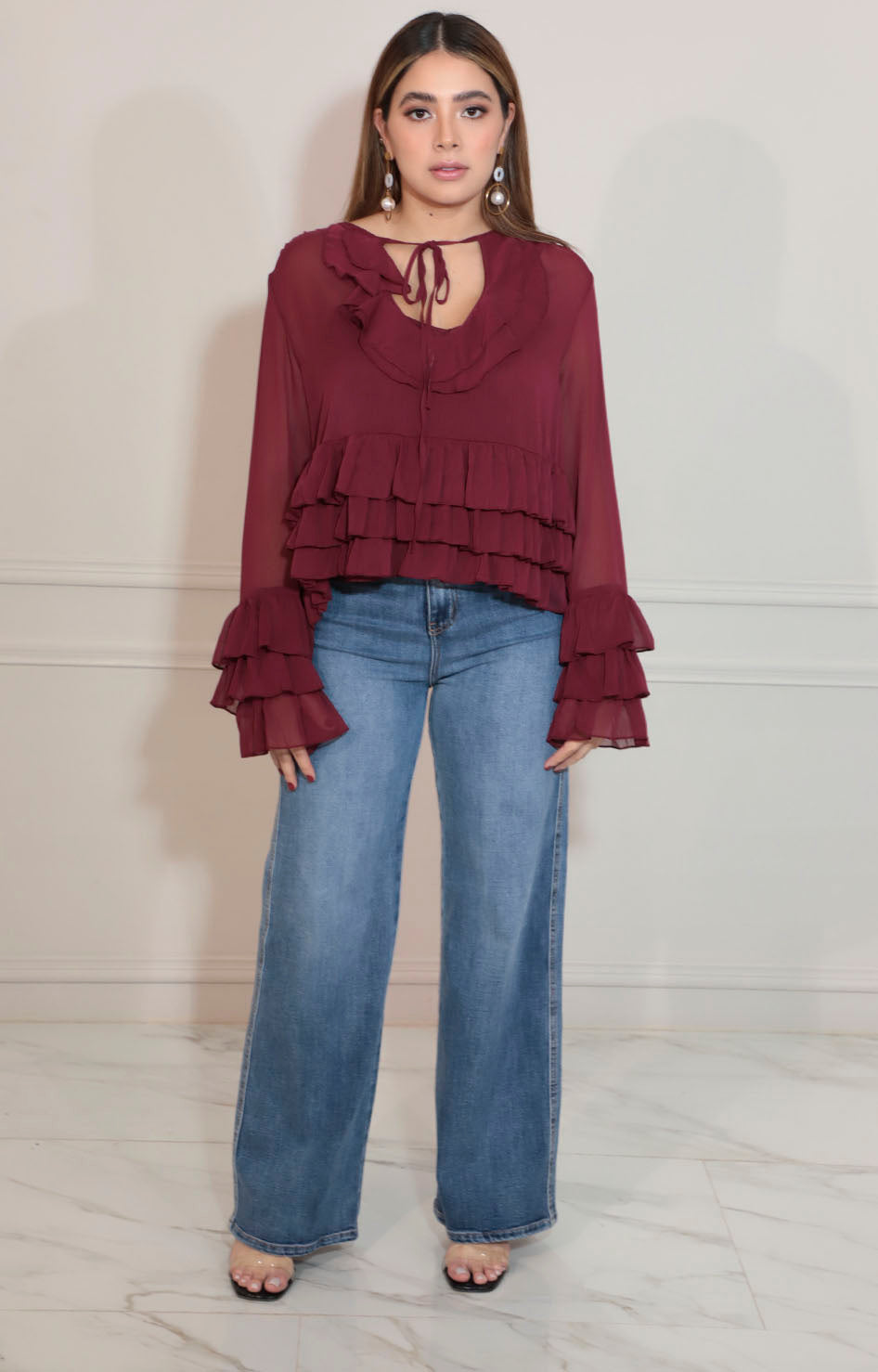 Blusa vino - BLUSA Boutiquemirel 