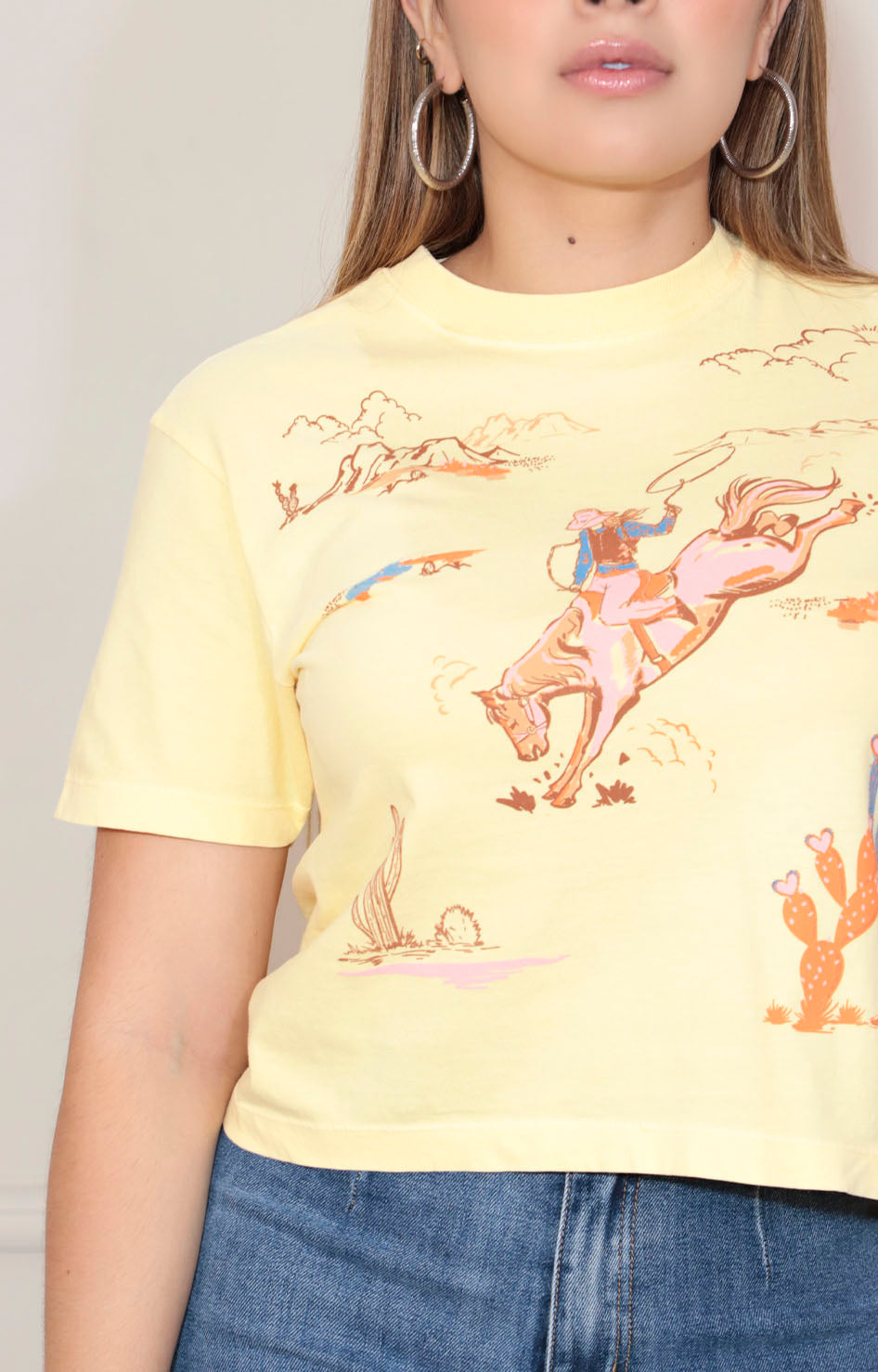 Blusa amarilla estampada - BLUSA Boutiquemirel 