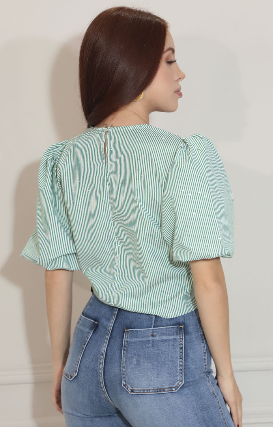 Blusa con líneas verdes - BLUSA Boutiquemirel 