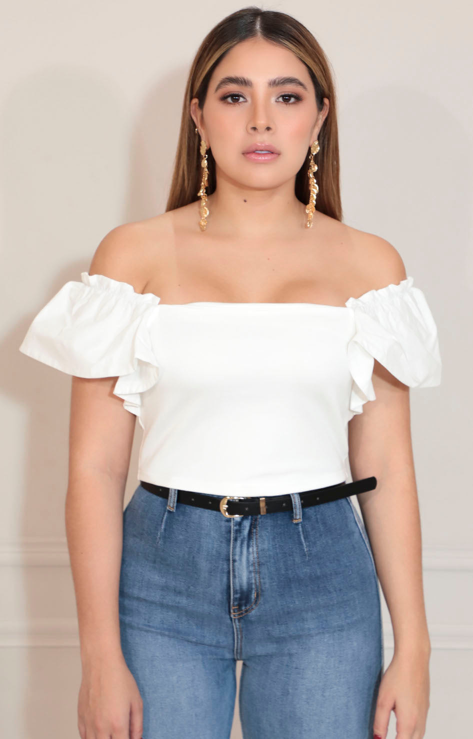 Top blanco con olanes - BLUSA Boutiquemirel 