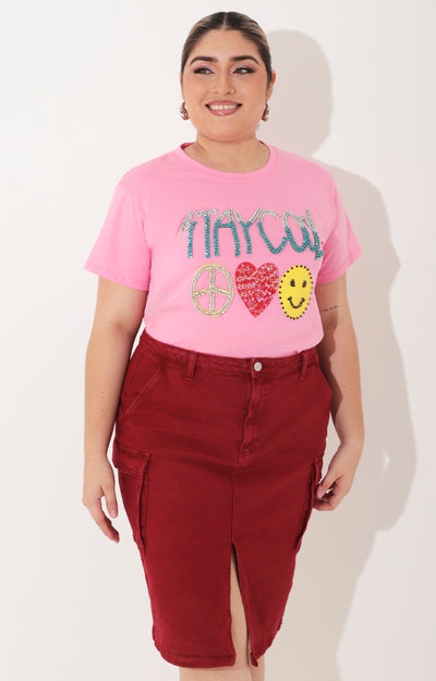 Blusa rosa con letras - Boutiquemirel