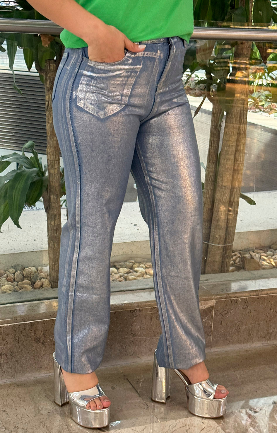 Pantalón denim con plata - Boutiquemirel