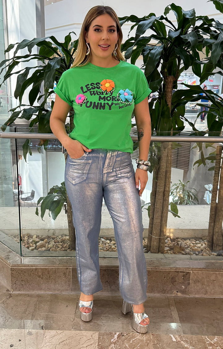 Pantalón denim con plata - Boutiquemirel