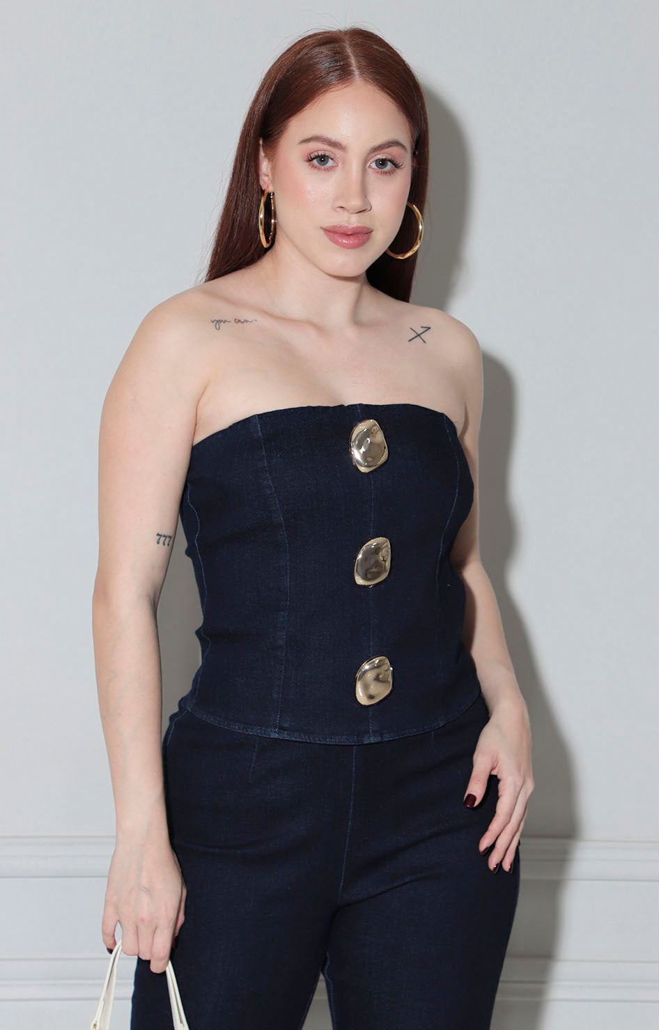 Conjunto de mezclilla straple - CONJUNTO Boutiquemirel 