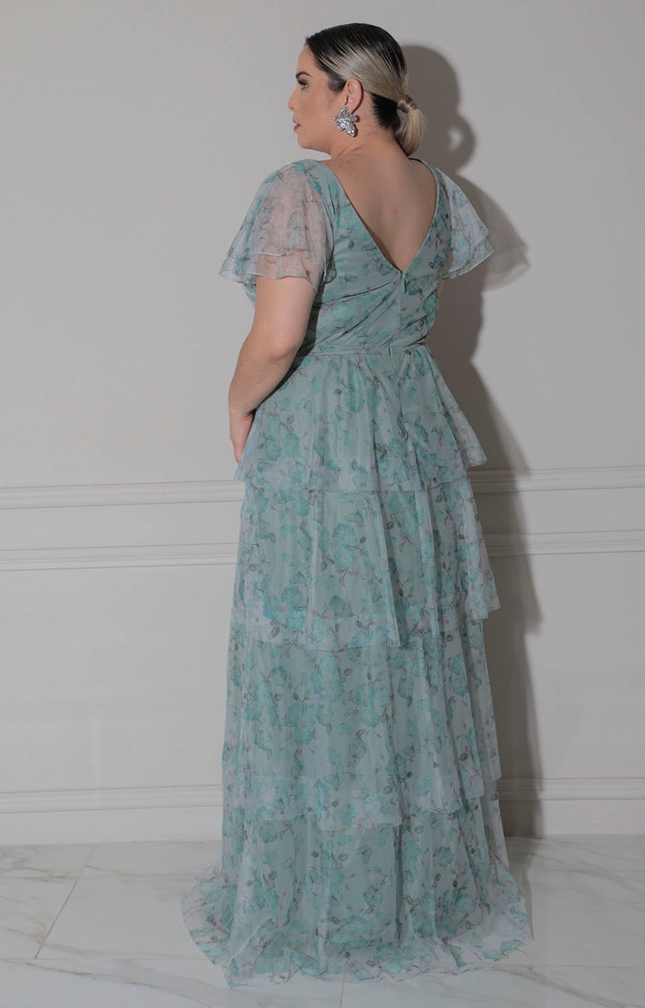 Vestido verde estampado de flores - VESTIDO XL Boutiquemirel 